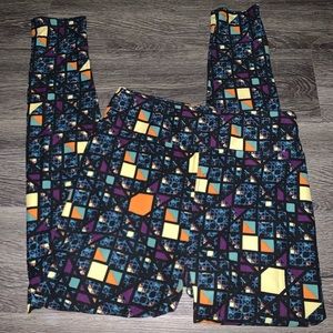 LuLaRoe checkered multi colored leggings